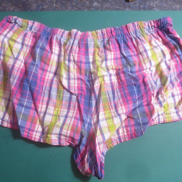 Hello Kitty Plaid 100% Soft Cotton Pajama Sleep Shorts - Size XL Women's. - Picture 10 of 12
